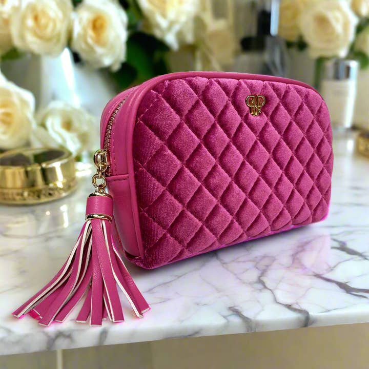 PurseN (new) - Wholesale Makeup/Cosmetic Bag - Glam Makeup Case - Fuchsia Velvet3