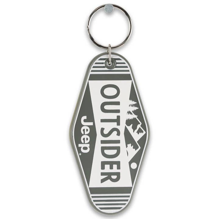 Jeep Outsider Keychain for wholesale by Open Road Brands, LLC
