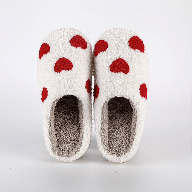 Comely Fashion - Wholesale Slippers - Women's - Heart Fleece Warm Soft Home Slipper 4