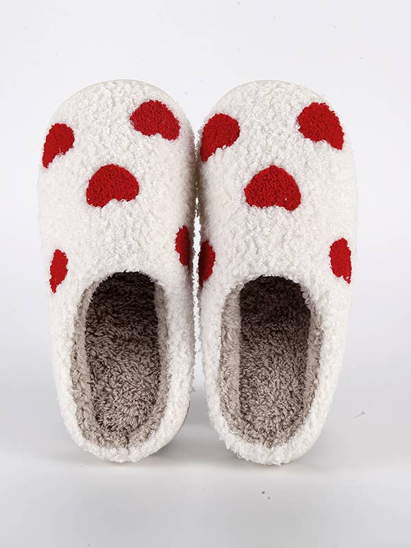 Comely Fashion - Wholesale Slippers - Women's - Heart Fleece Warm Soft Home Slipper 4