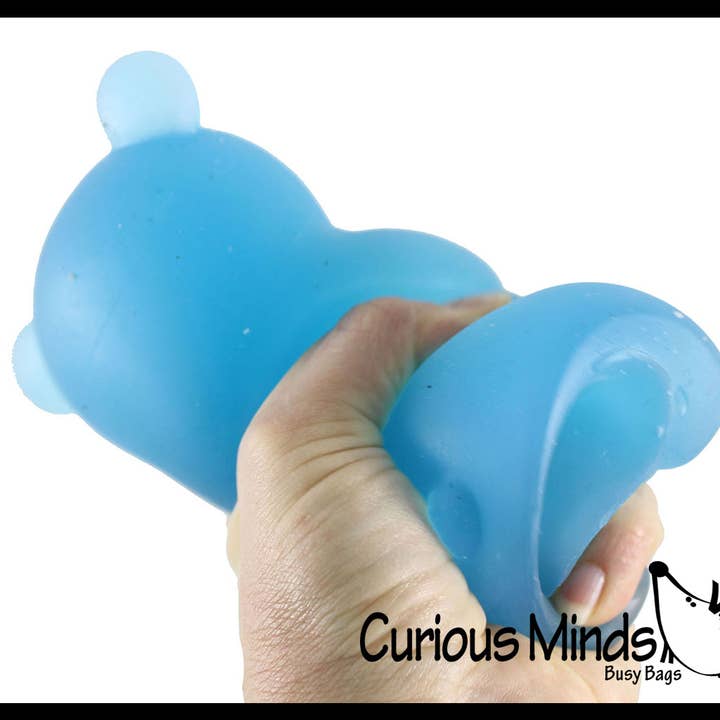 Curious Minds Toys - Vente Fidget/jouet anti-stress – enfant - 1 gros ourson en gélatine Mochi doux - Grand agitateur sensoriel spongieux
