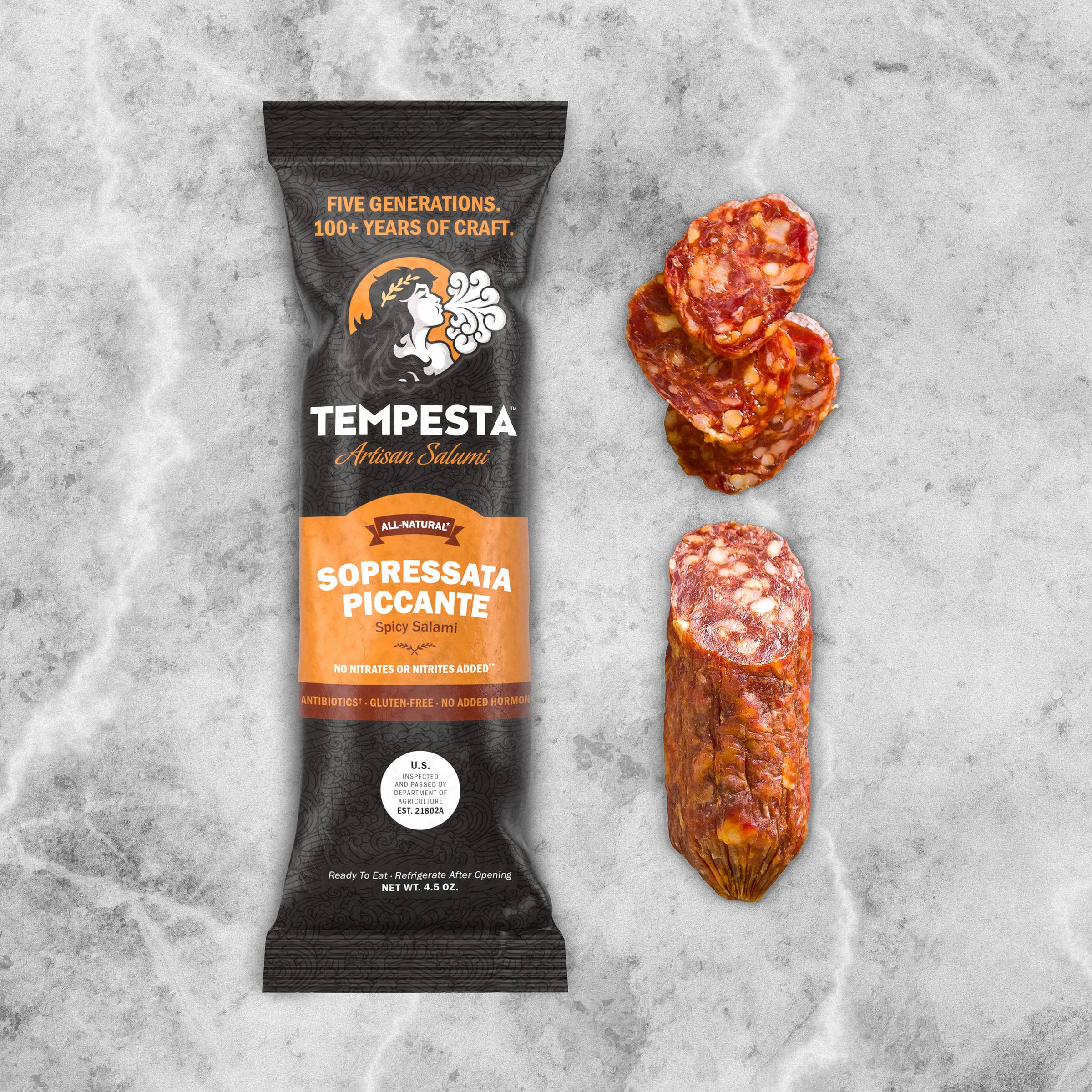 Tempesta Artisan Salumi - Wholesale Salami - Sopressata Piccante (Spicy Salami)0