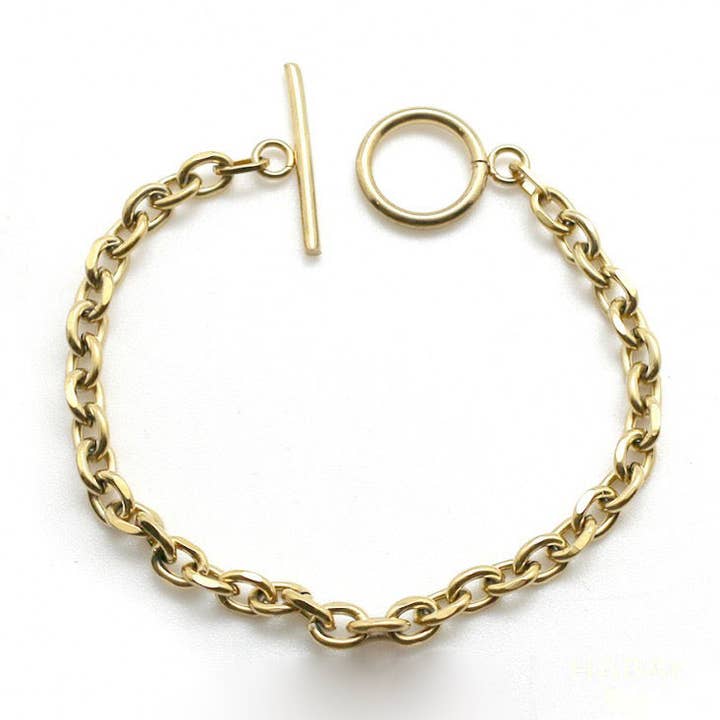 18K Gold Plate Bracelet -French Flair Collection- B1-2006 for wholesale by LIZOU