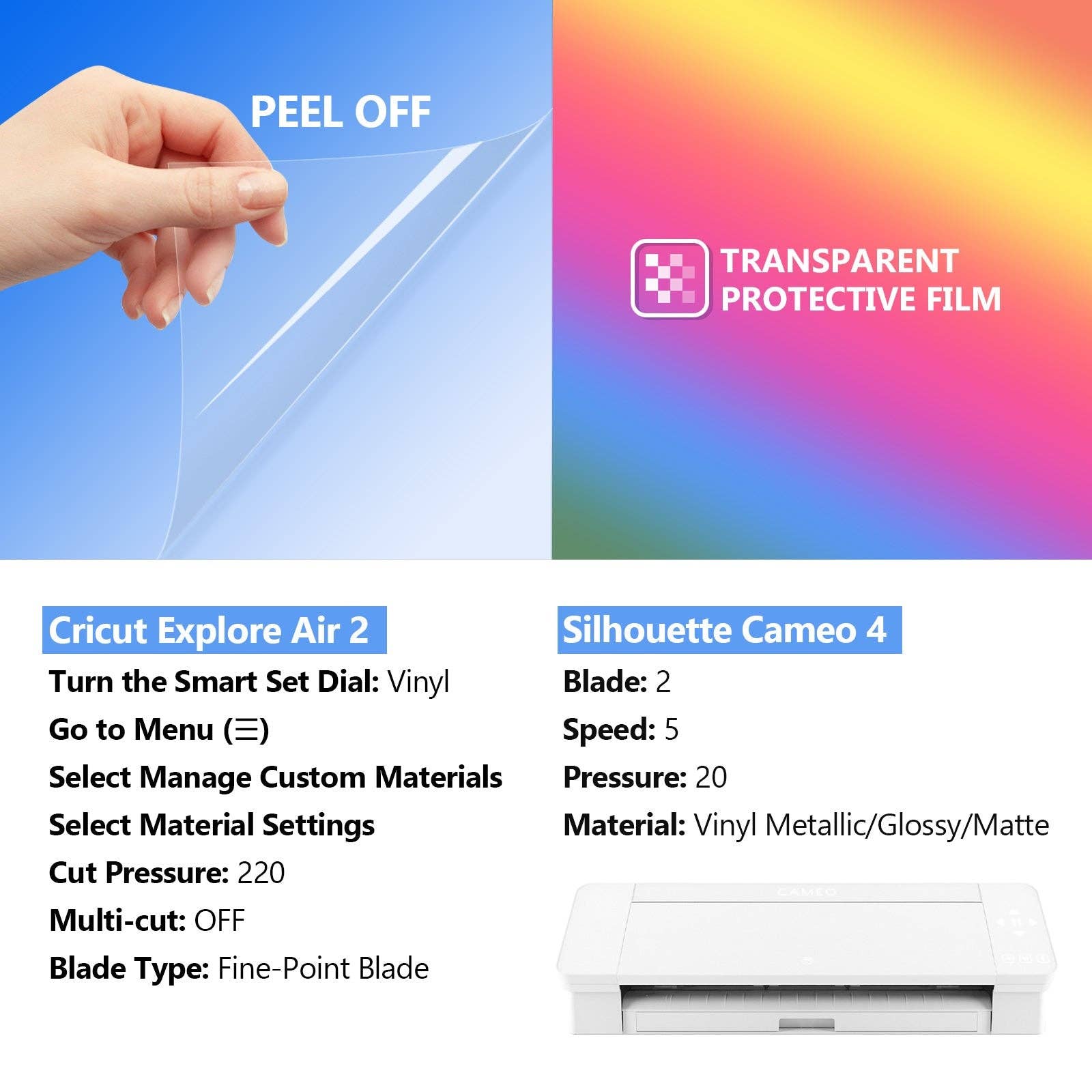 Crafting with CT - Wholesale Craft Supplies - Clear Cold Color Change vinyl 12x12 sheets2