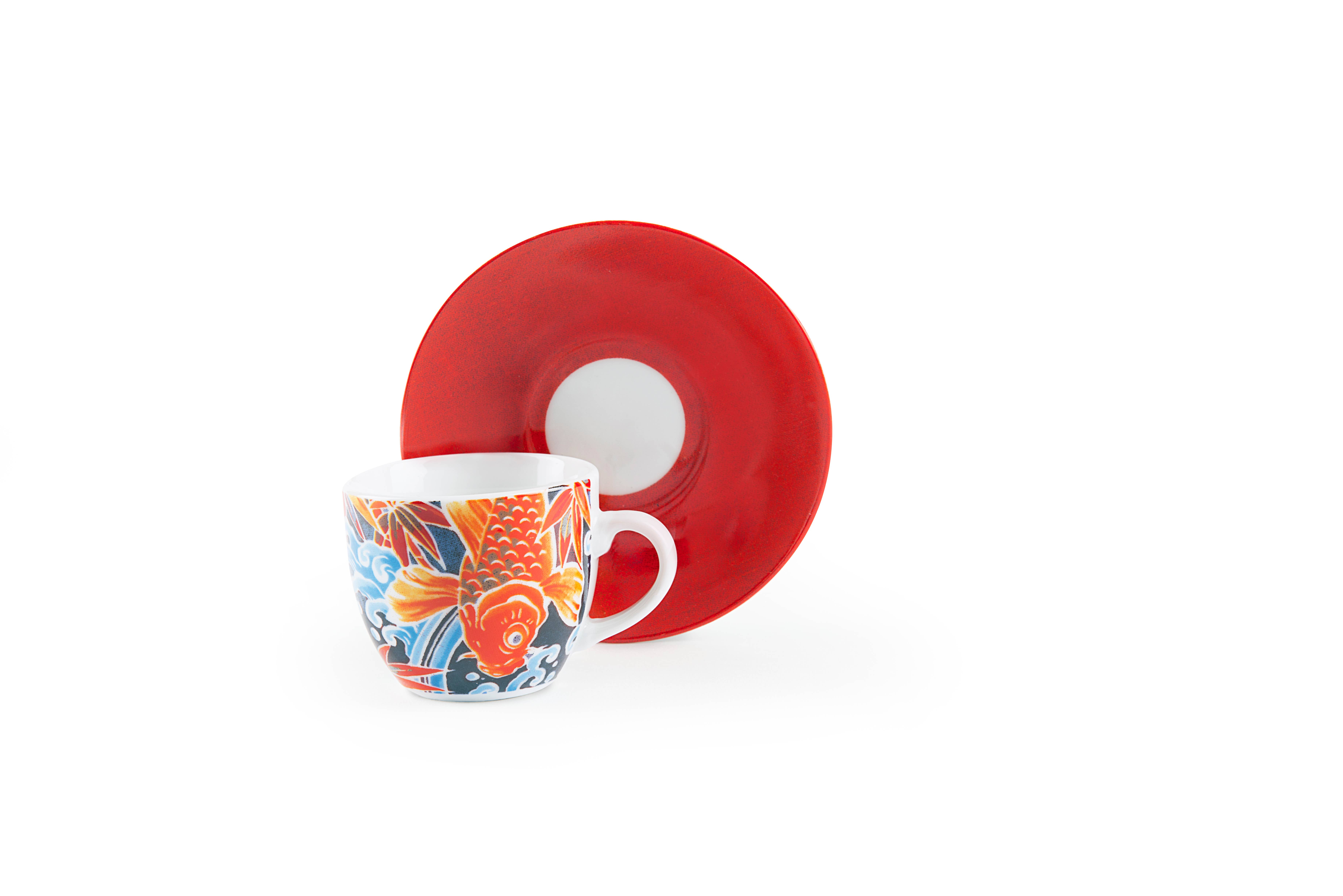 multicolour Set of 6 Kimono Coffee Cups for wholesale on Faire6