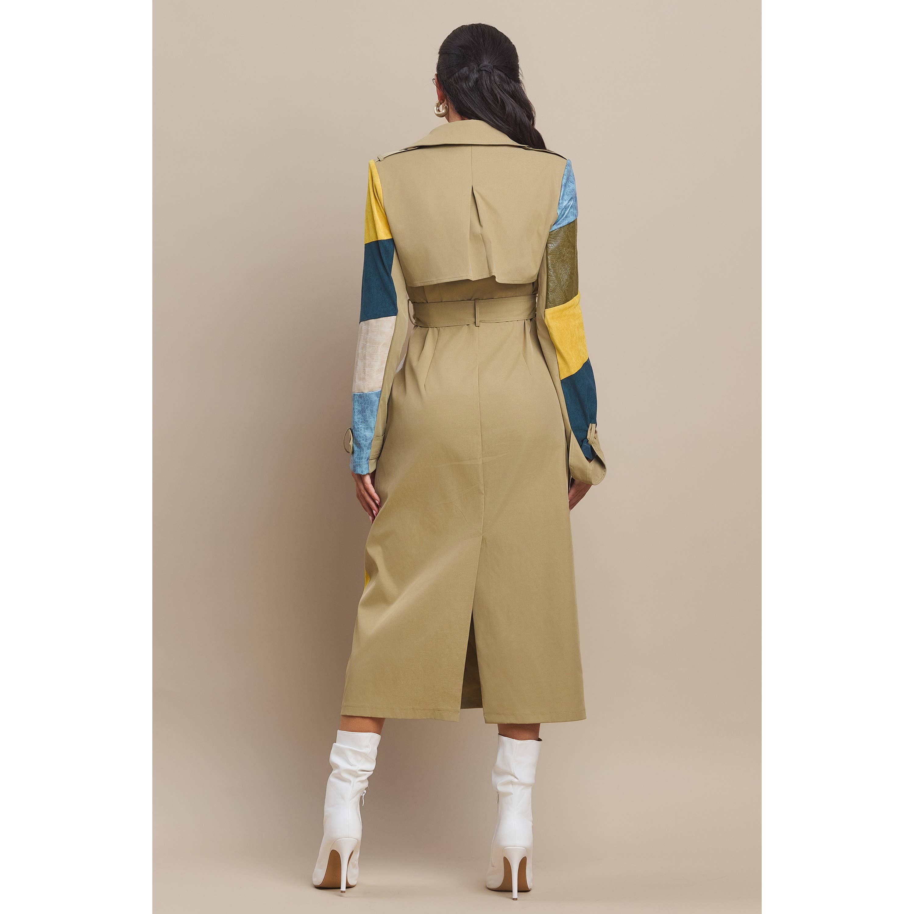 The Sang – wholesale Jacka - Dam – Läderrock med mocka i färgblock15