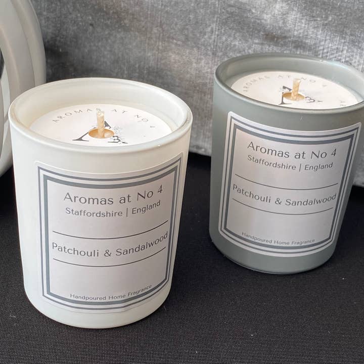 Patchouli & Sandalwood Signature Candle for wholesale by Aromas at No 4