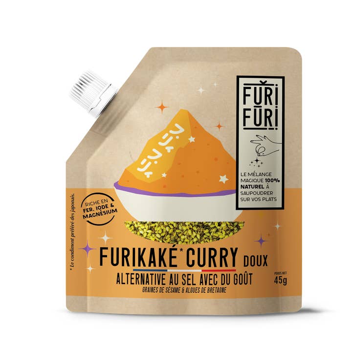 Curry Furikake, condimento de sésamo y algas, alternativa a la sal para venta al por mayor de FURIFURI