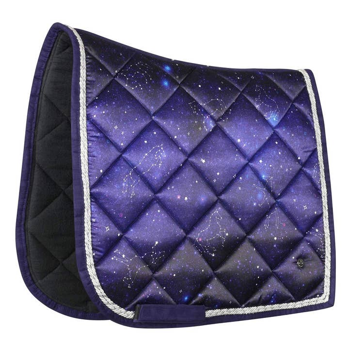 Navy Multi Dapplebay Constellation Dressage Saddle Pad for wholesale on Faire1