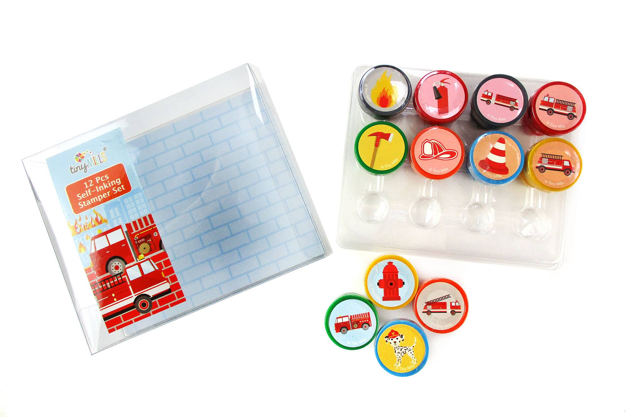 Tiny Mills - Wholesale Rubber/Decorative Stamp - Kids & Baby - Firetruck Stamp Kit for Kids 2