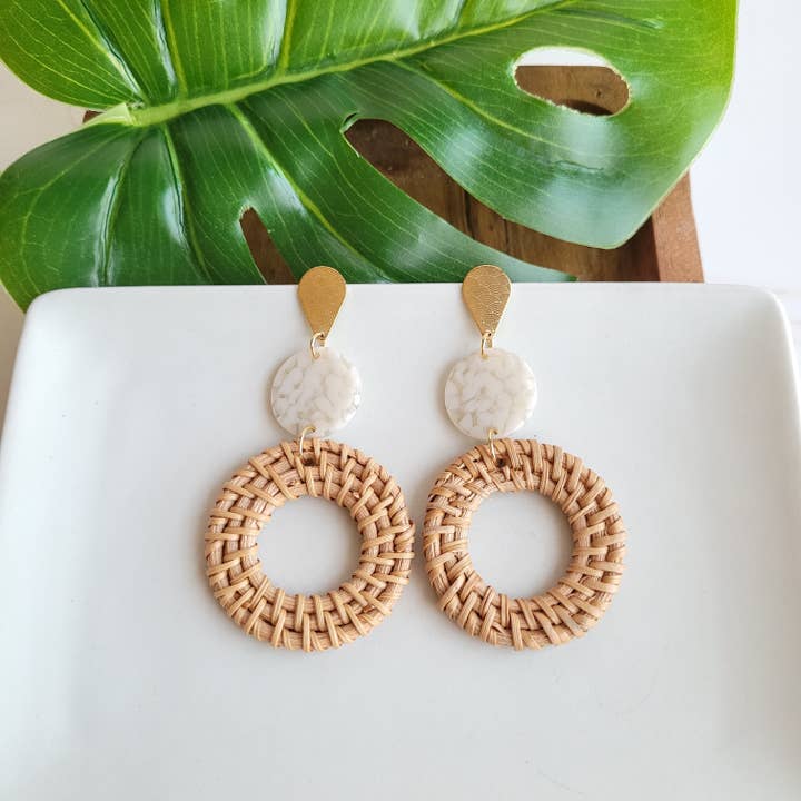 Spiffy & Splendid - Wholesale Dangle Earrings - Lana Earrings - Dark Rattan // Resort, Jewelry6