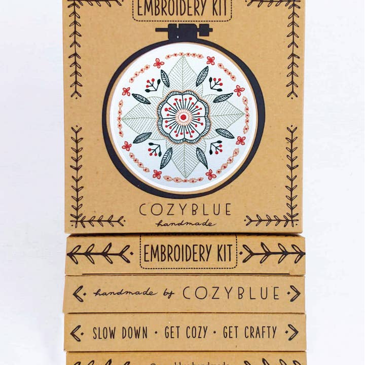 blomster mandala broderi kit for engroshandel hos cozyblue handmade