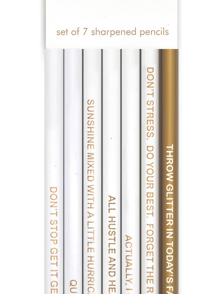 Ensemble de 7 crayons « You Got This » motivants pour la vente par SNIFTY