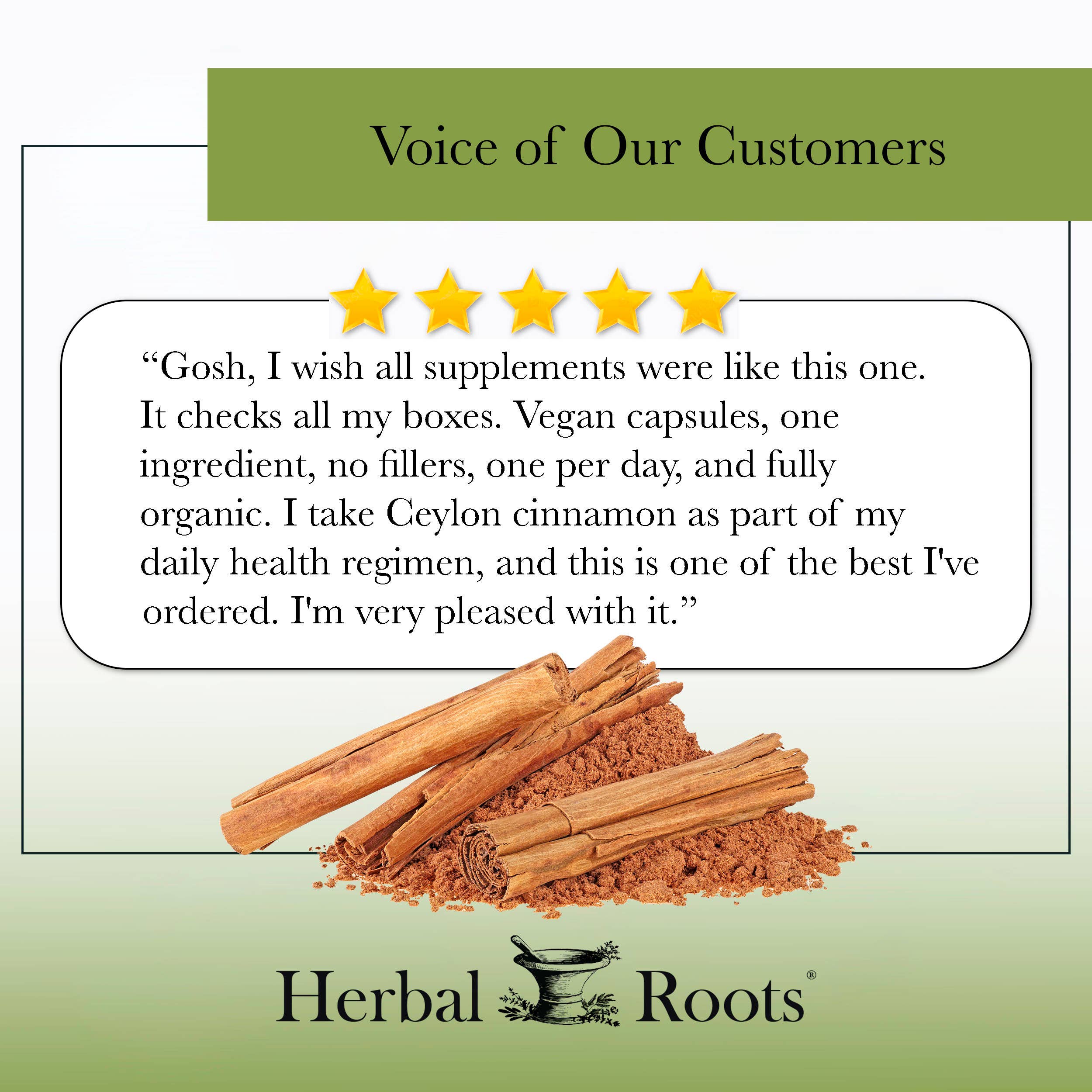 Herbal Roots - Wholesale Oral Supplement/Vitamin - Herbal Roots Organic Ceylon Cinnamon Capsules4