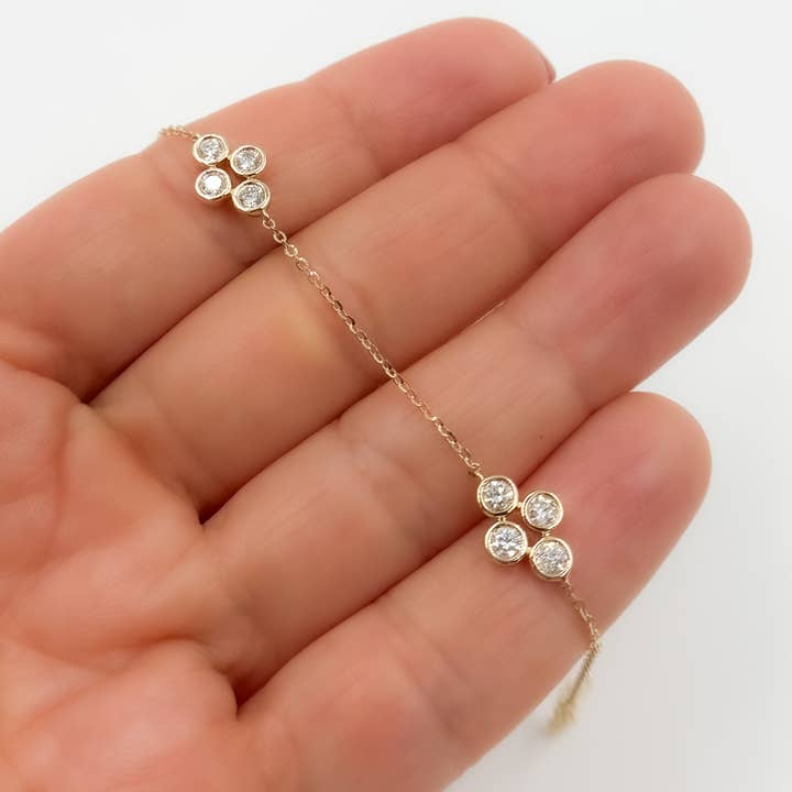 BFI61267. 14k Solid Gold Diamond Bracelet for wholesale by Tresor Jewelry Inc.