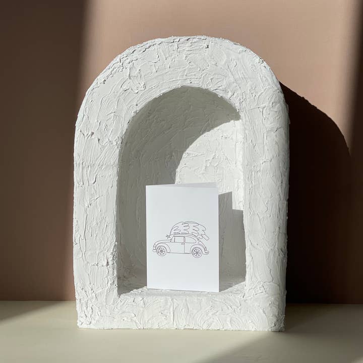 Merry Christmas Tree Minimalist One Line Greeting Card for wholesale by Forma Candle Studio