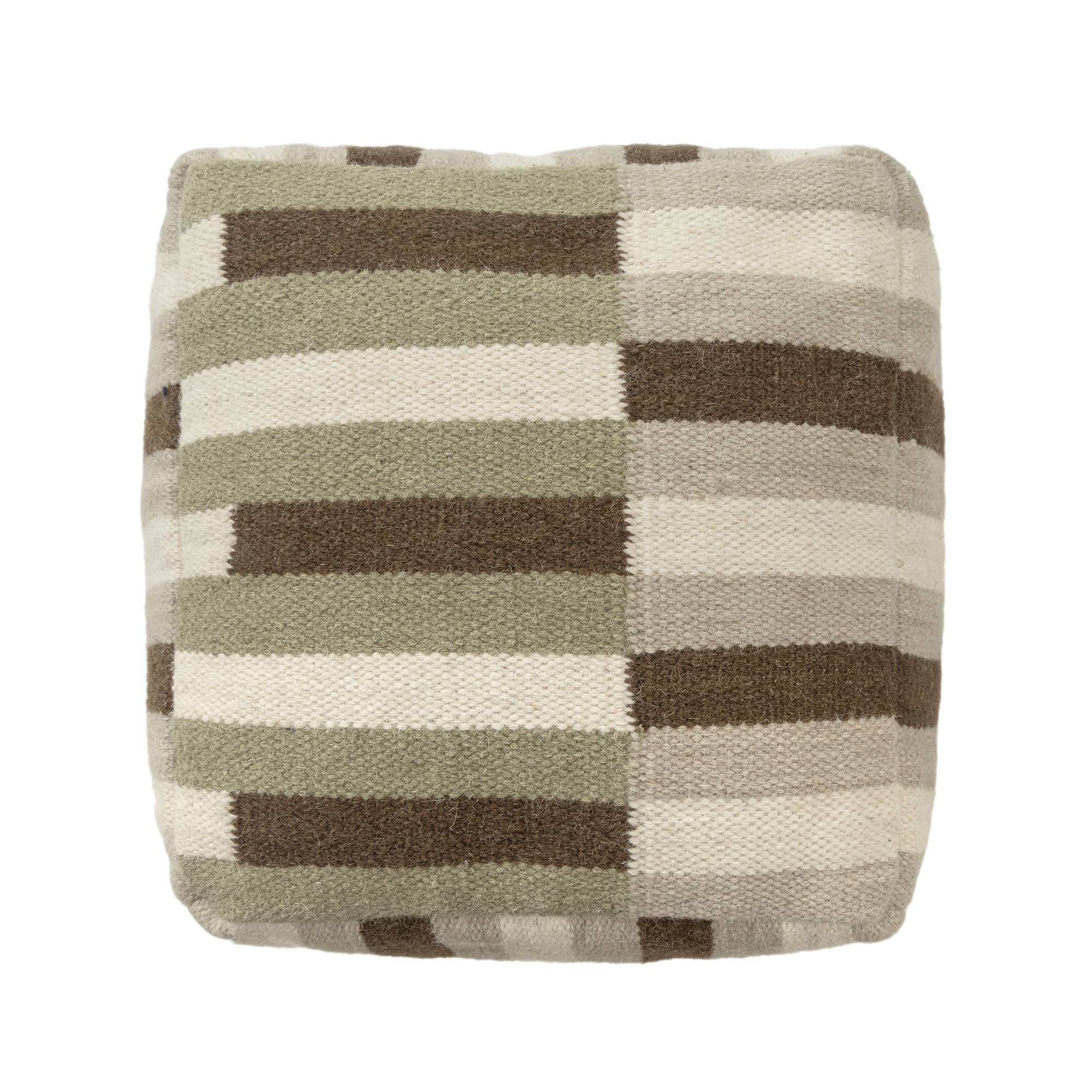 LR Home - Wholesale Pouf - Modern Ivory/Brown Geometric Indoor Pouf3