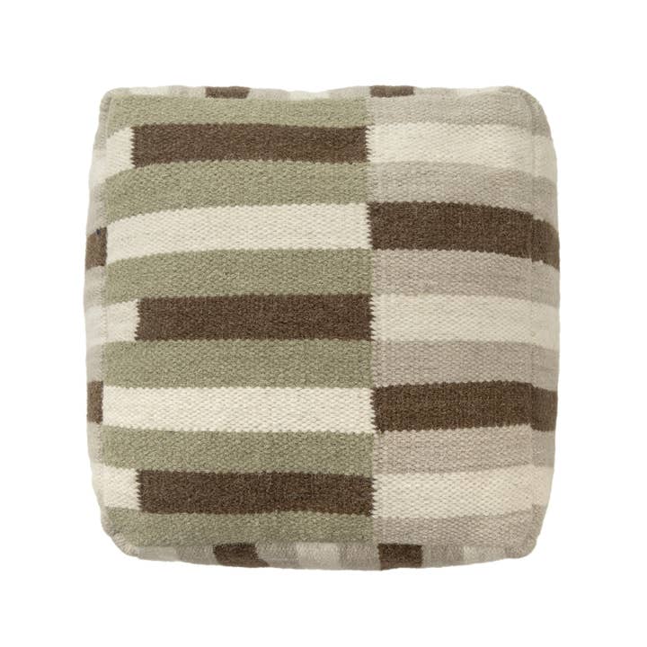LR Home - Wholesale Pouf - Modern Ivory/Brown Geometric Indoor Pouf3