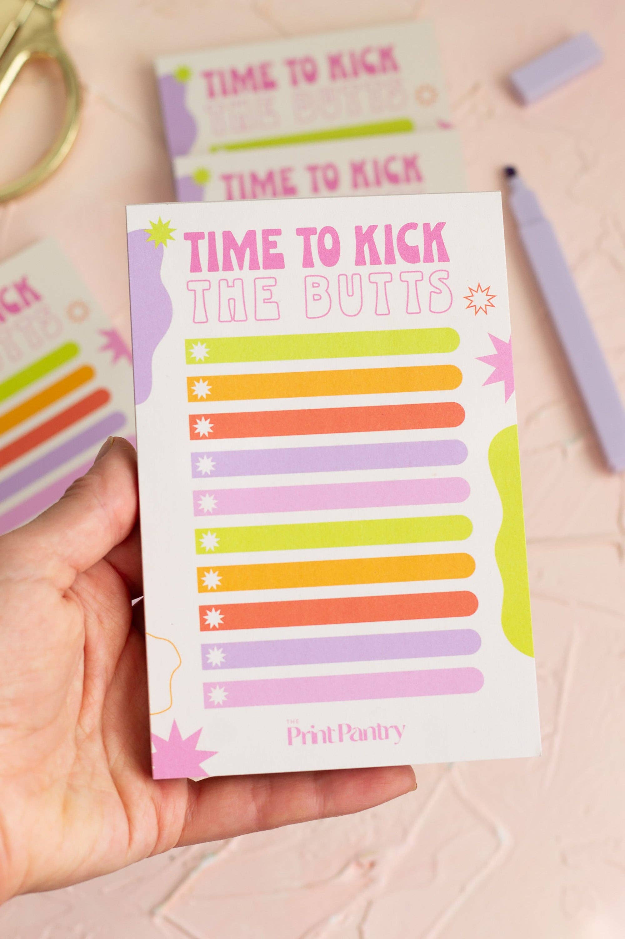 The Print Pantry - Wholesale Notepad - Kick the Butts Notepad2