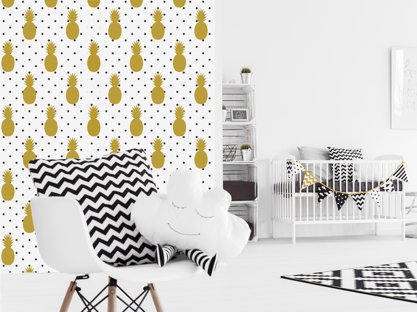 Le Grand Cirque - Vente Papier peint - Papier peint adhésif vinyle ANANAS 60x255cm0