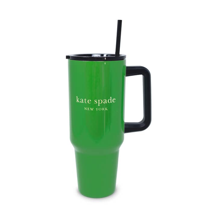 Stainless Steel 40 oz. Tumbler, Green for wholesale by kate spade new york intl