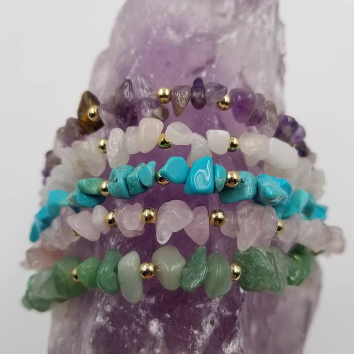 Collar de piedra natural y cristal para venta al por mayor de magnolia jewelry