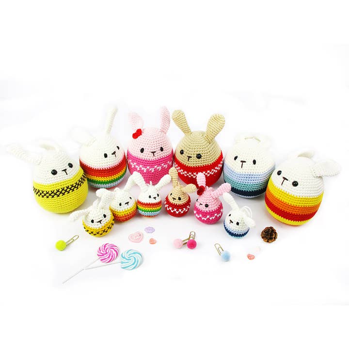 Tiny Mills - Wholesale Knuffels - Kinderen en baby - Met de hand gehaakt speelgoed, klein paasei, oranje2