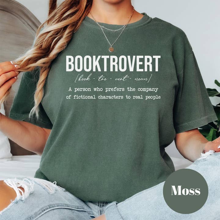 Purely Bookish - Wholesale Screen Printed T-Shirt - Women's - Booktrovert Shirt, Funny Book Lover Tee, Comfort Colors® T-Shirt, Introvert Gift for Readers, Bibliophile Aesthetic, Bookish Graphic Tee5