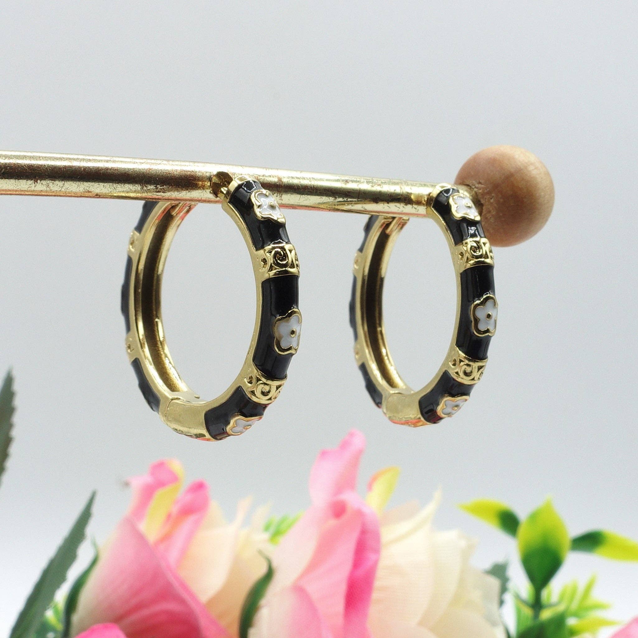 Daemon srls - Wholesale Dangle Earrings - AZALEA - ACCIAIO INOSSIDABILE orecchini a cerchio smaltati6