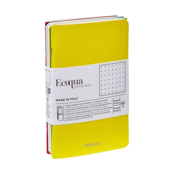 Chartpak, Inc. - Wholesale Notebook - Fabriano EcoQua Pocket-Sized Notebook, 4 Notebook Pack9