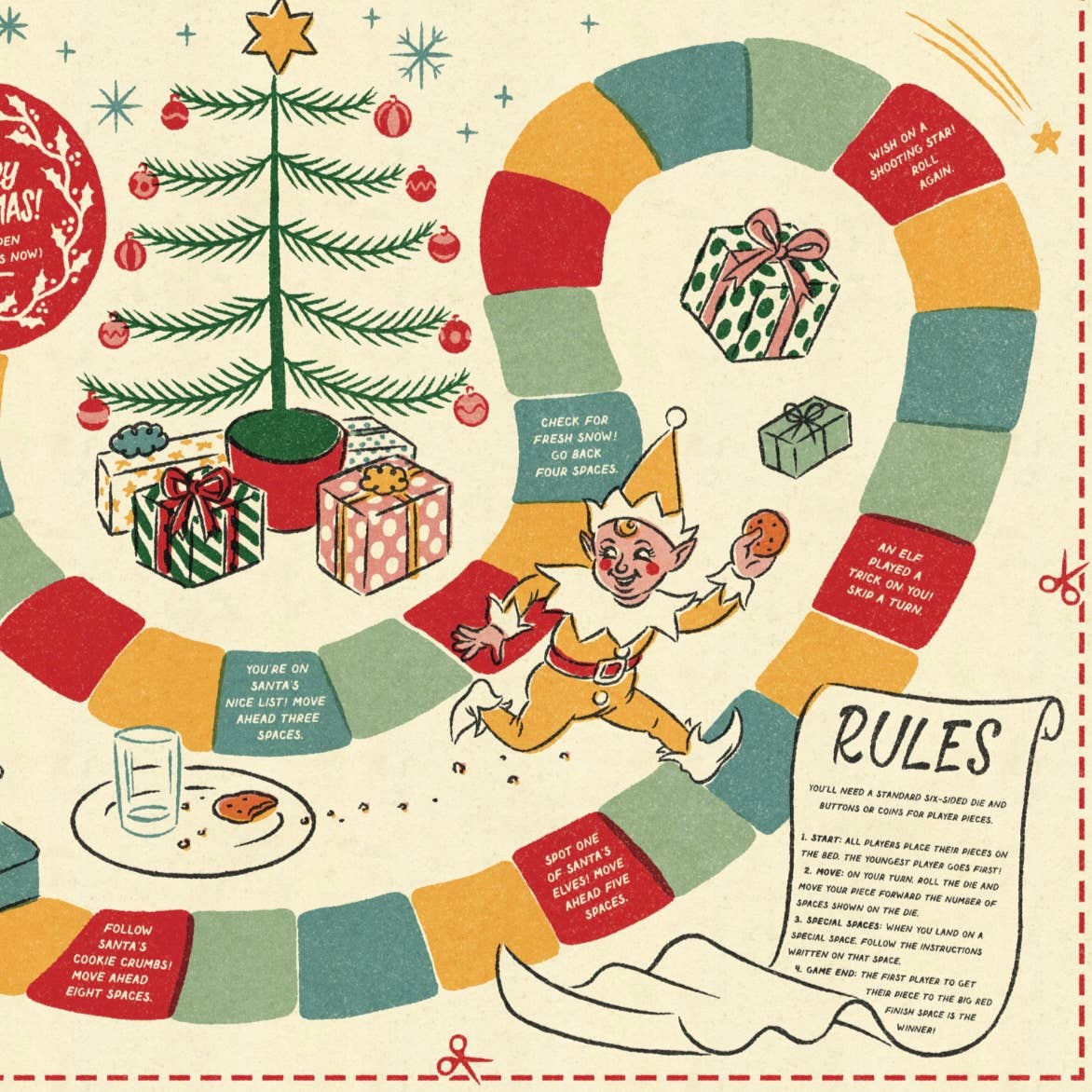 Wallflower Paper & Party – wholesale Gift bag – Holiday Game-board Gift Bag2