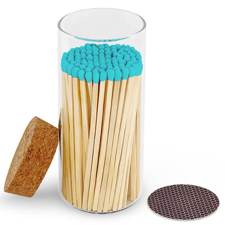 Thankful Greetings - Wholesale Matches - 4" Matches in Large Chic Cork Top Jar - Color(s) of Choice27