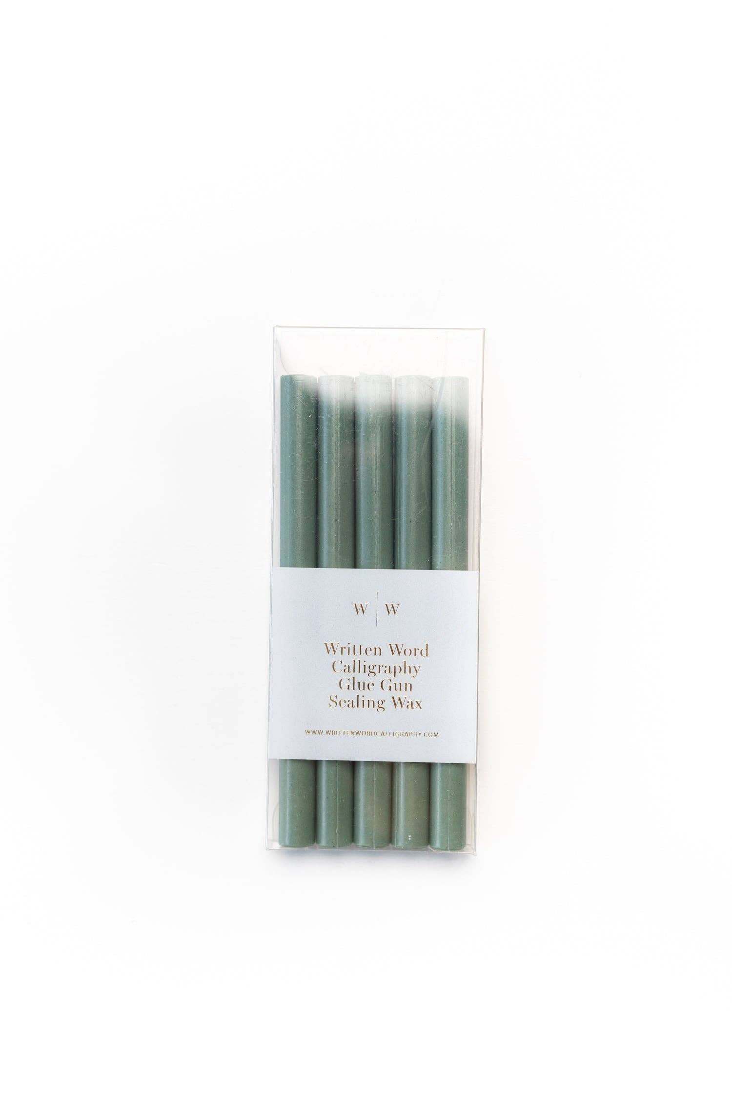 Written Word Calligraphy - Wholesale Sealing Wax - Forest Green Glue Gun Sealing Wax (Box of 5 Sticks)