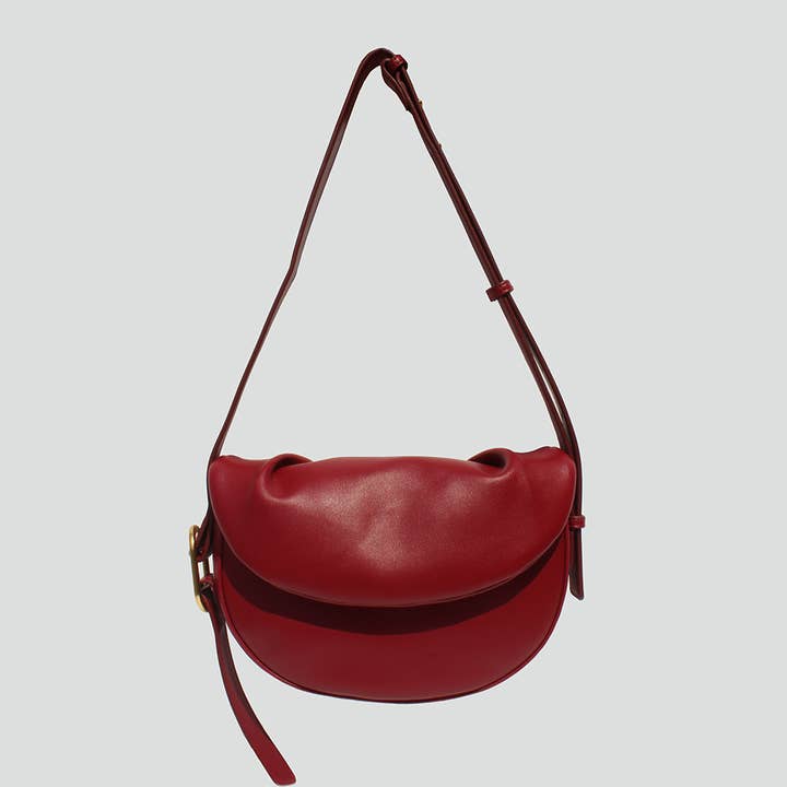 STREET LEVEL - Wholesale Crossbody Bag - Women's - Fleur Half Moon Crossbody