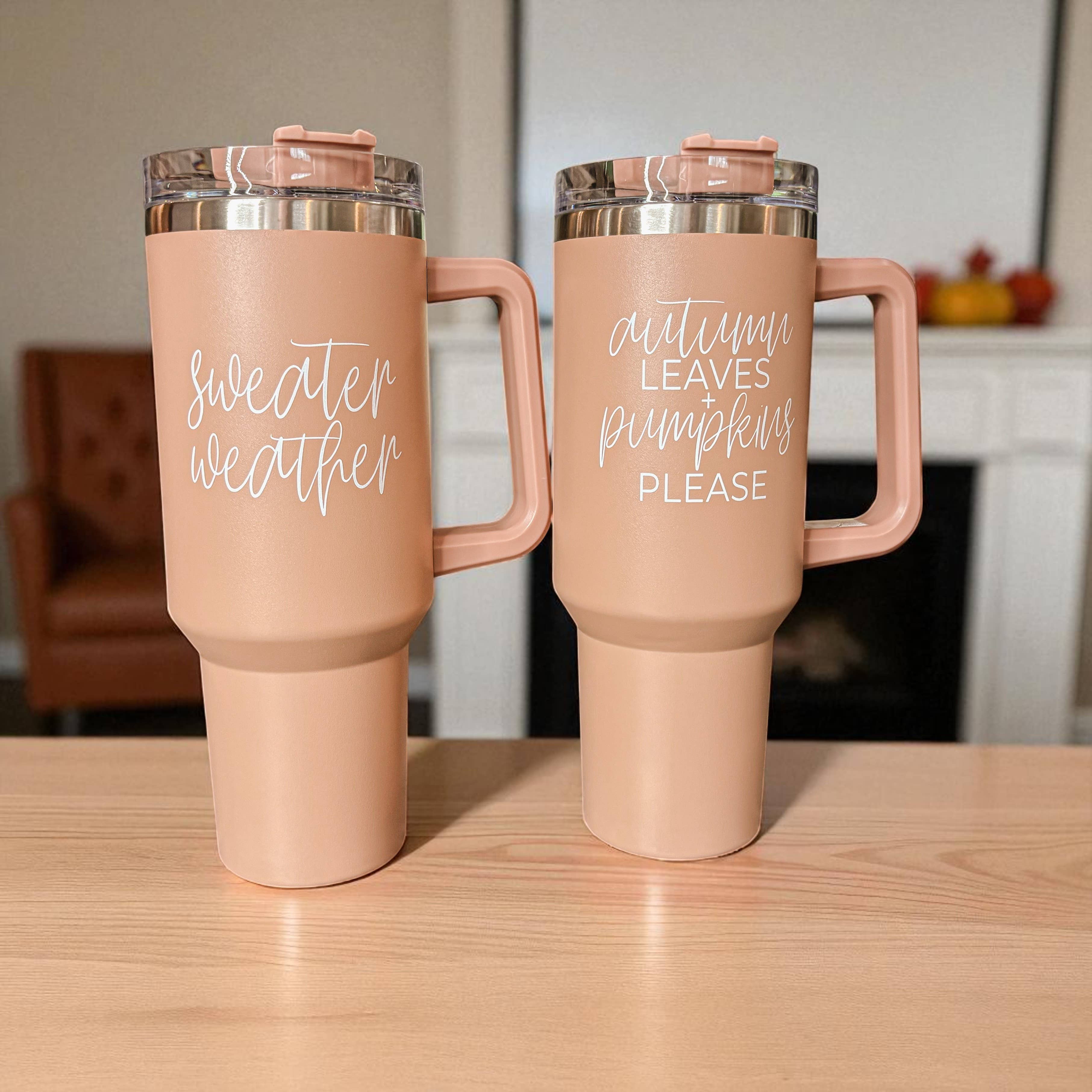 Gia Roma - Wholesale Insulated Mug/Tumbler - Fall Tumblers with Handle & Lid | Modern Autumn Travel Mugs14