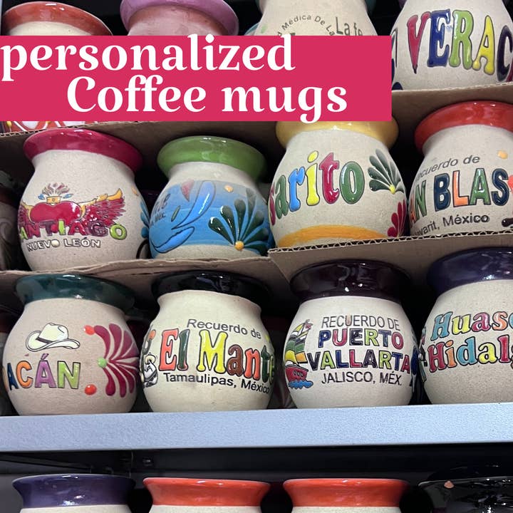Doña Cata Art - Wholesale Coffee Mug - Personalized mugs coffee Barro Mexican Clay Cup restaurant