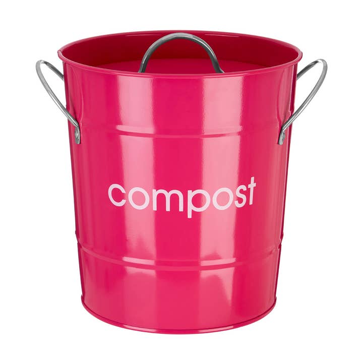 Interiors by Premier – wholesale Kitchen tool/gadget – Hot Pink Compost Bin1