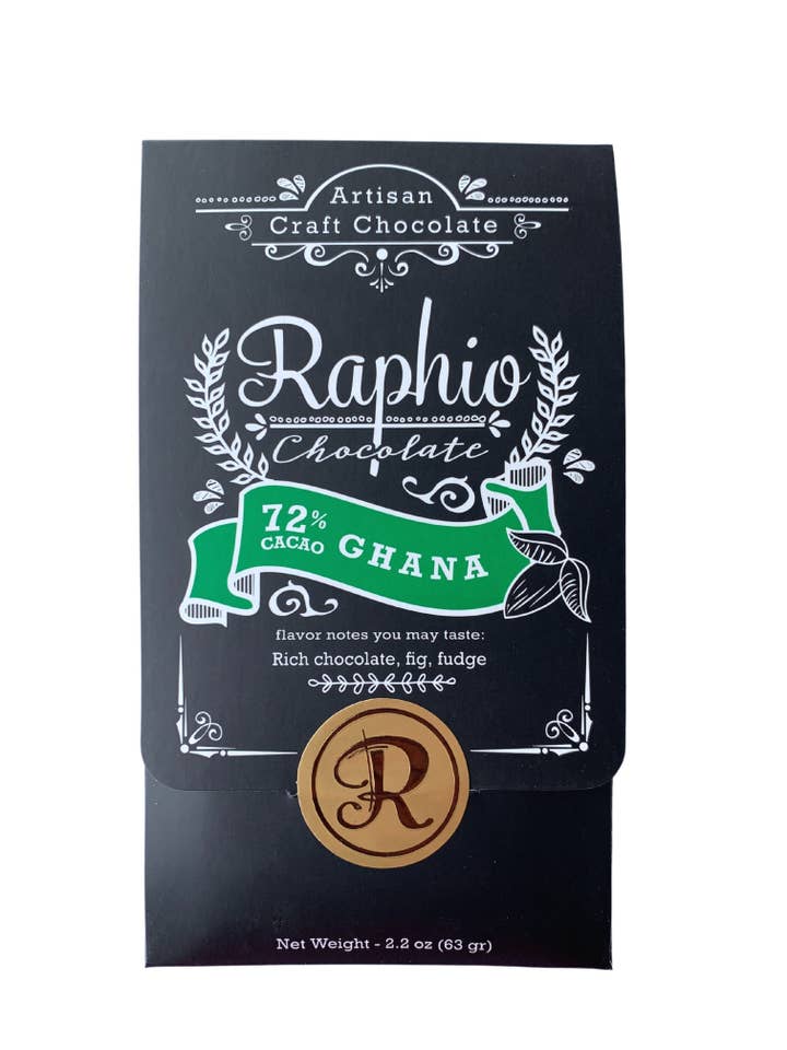 72% Ghana Dark Chocolate for wholesale by Raphio Chocolate
