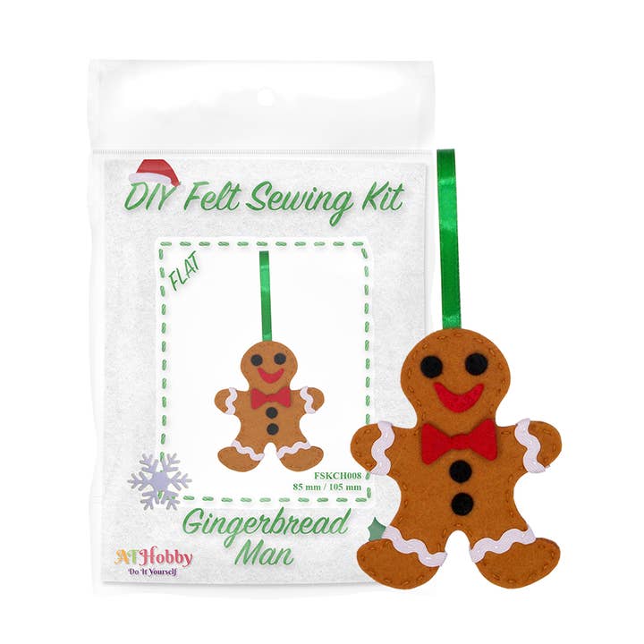 Kit de Artesanato DIY – Kit de Costura em Feltro | Boneco de Gengibre por atacado de ATHobby Do It Yourself