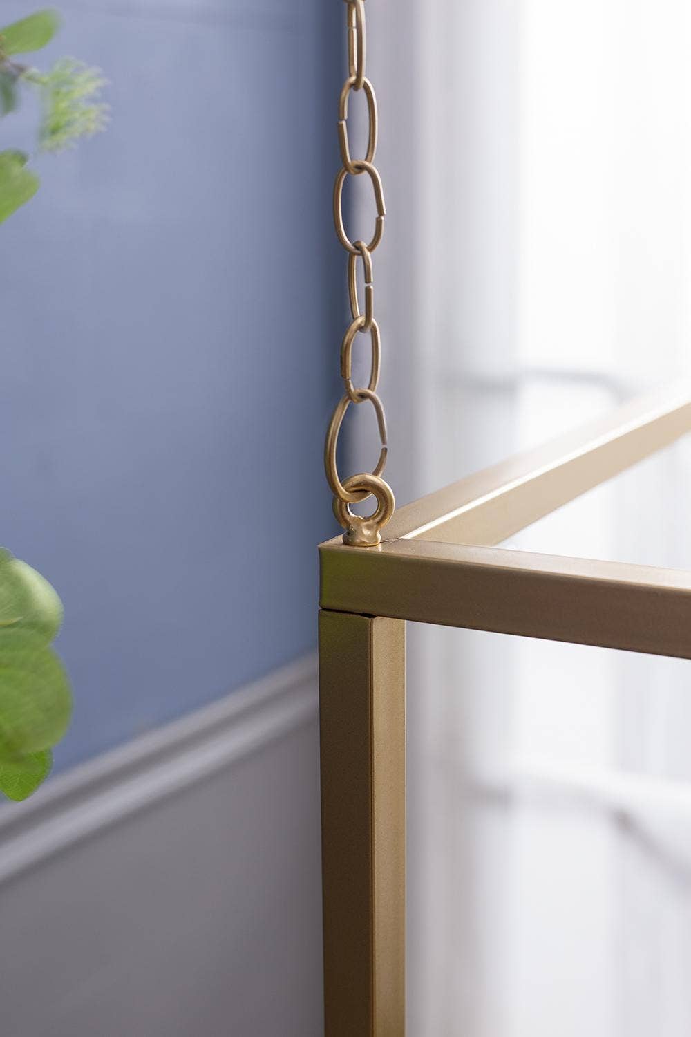 A&B Home Group Inc. – Großhandel Regal – 47x19,5x19,5" Goldener Eisenständer mit Ketten 1Stk/Karton2