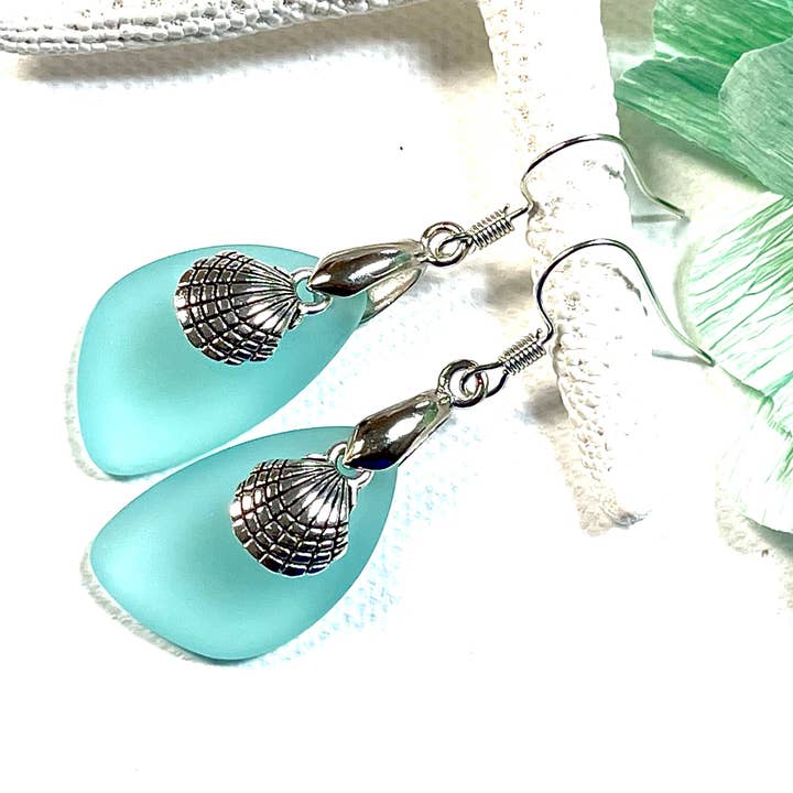 Sea Glass Shell Earrings Assortment for wholesale by Devi Creations