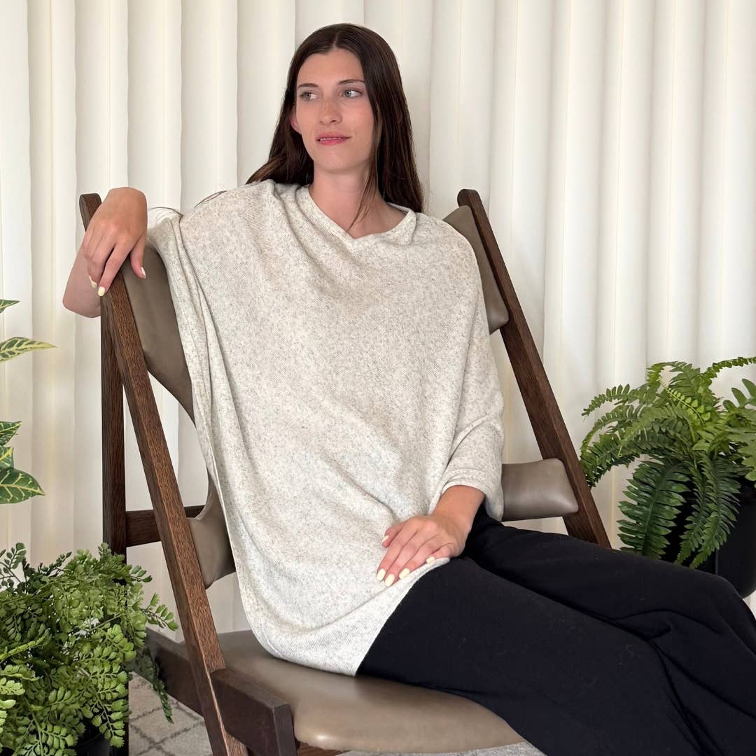 Humble Hilo - Wholesale Poncho - Women's - Humble Hilo Handloomed Cashmere Poncho, Classic3