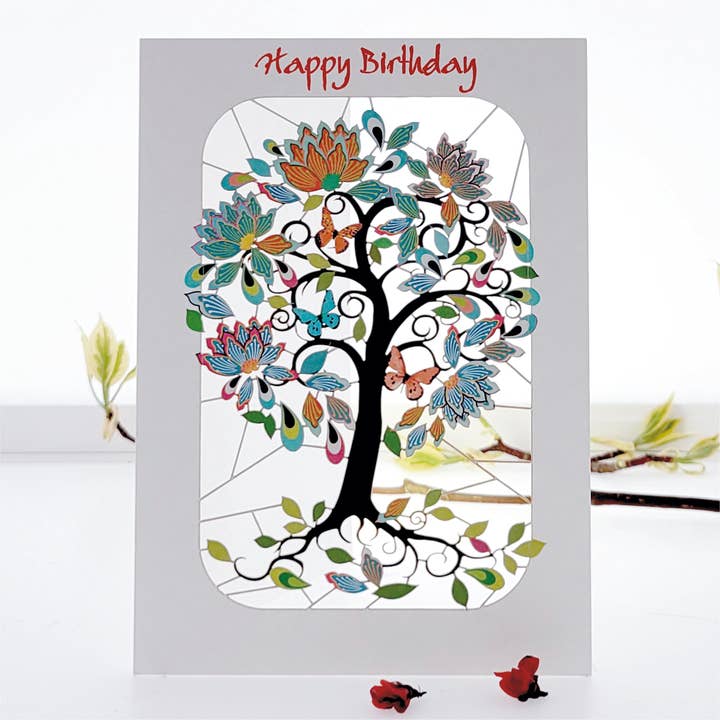 Exotic Flowering Tree Everyday Greeting Card for wholesale by Forever Cards Ltd