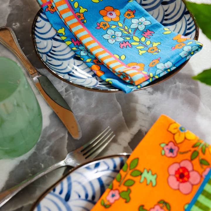 Furbish Studio - Wholesale Dinner & Cloth Napkin - Summer Floral Napkins S/4