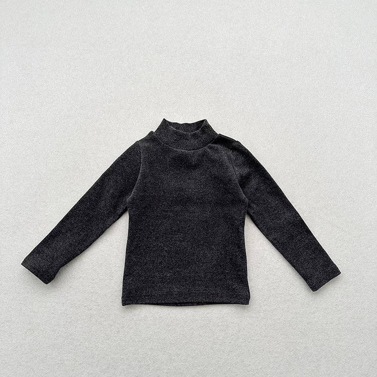 MyKids-USA® - Vente Sweat-shirt – enfant - Sweat-shirt uni à manches longues pour bébé et enfant unisexe – Haut polyvalent pour l'automne/hiver avec demi-col roulé et intérieur brossé3