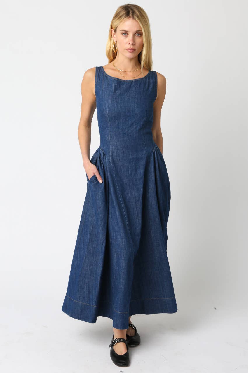 Rin Denim Dress for wholesale on Faire0