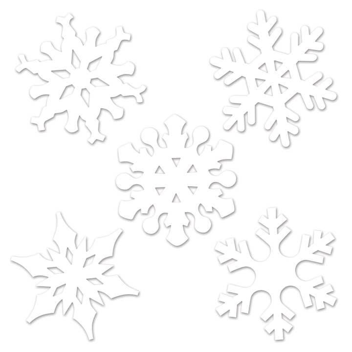 Mini Snowflake Cutouts, 4"-4½" for wholesale by Beistle