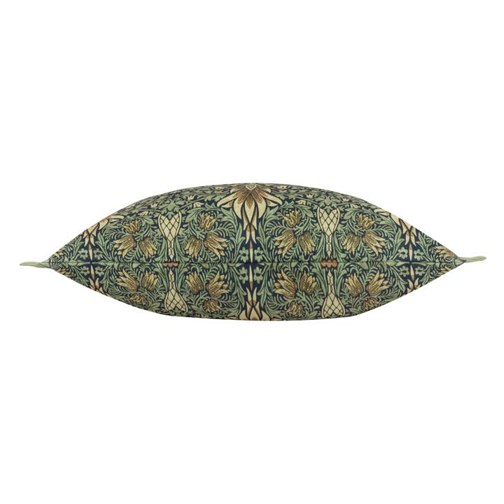 Snakeshead Printed Outdoor Cushion Indigo/Leaf Green for wholesale on Faire