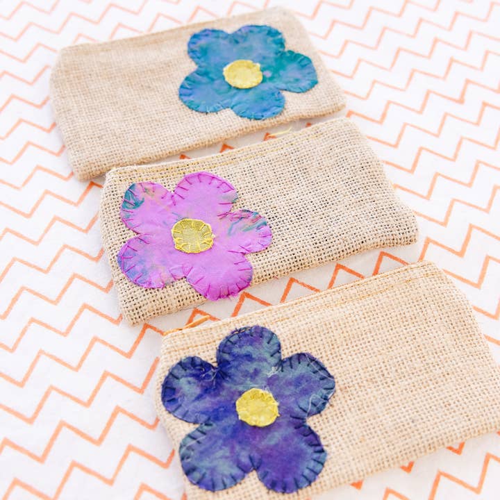 Rahab's Rope - Wholesale Coin Purse - Women's - Silk Flower Rice Pouch2