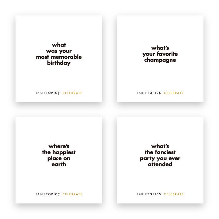 TableTopics - Wholesale Card Game - TABLETOPICS CELEBRATE! - Conversation Starters for Parties3